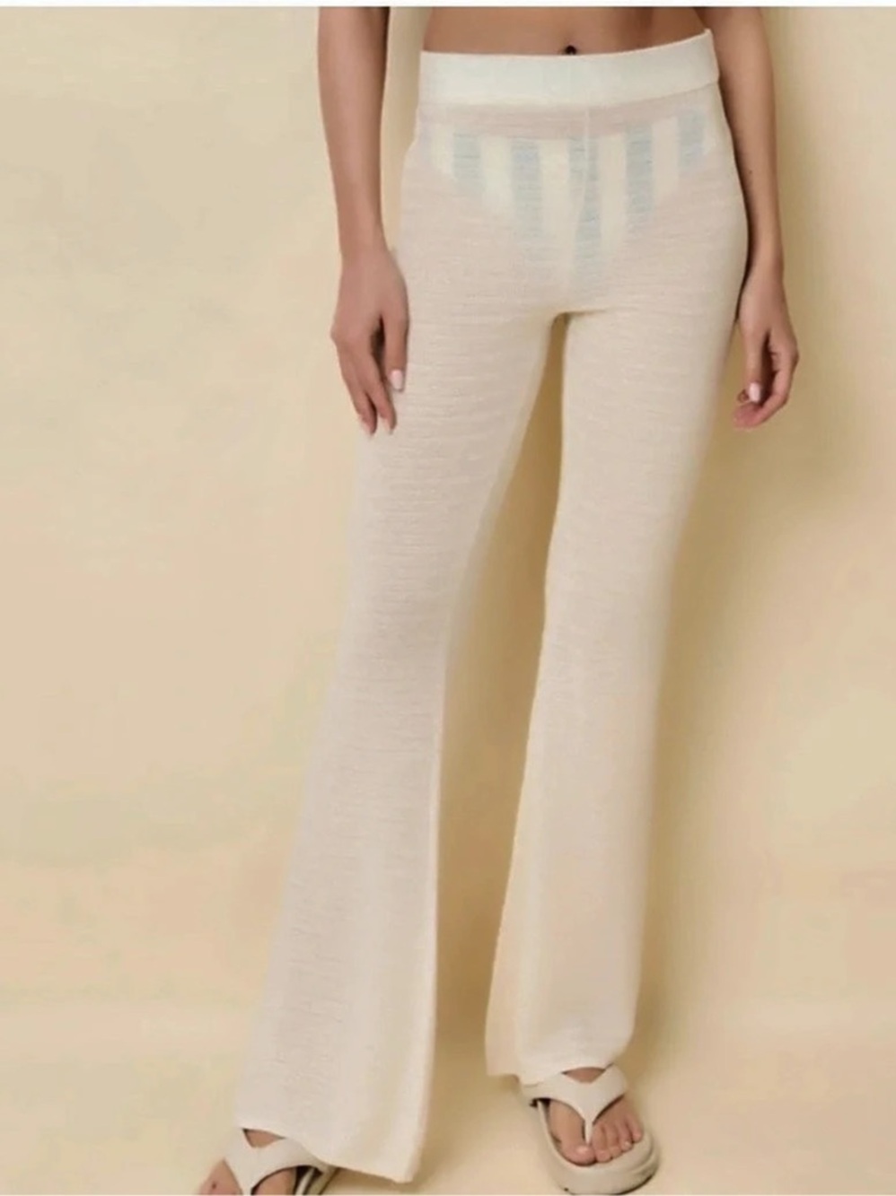 Solid and stripped Wide Leg Pants in black